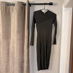Green sweater dress